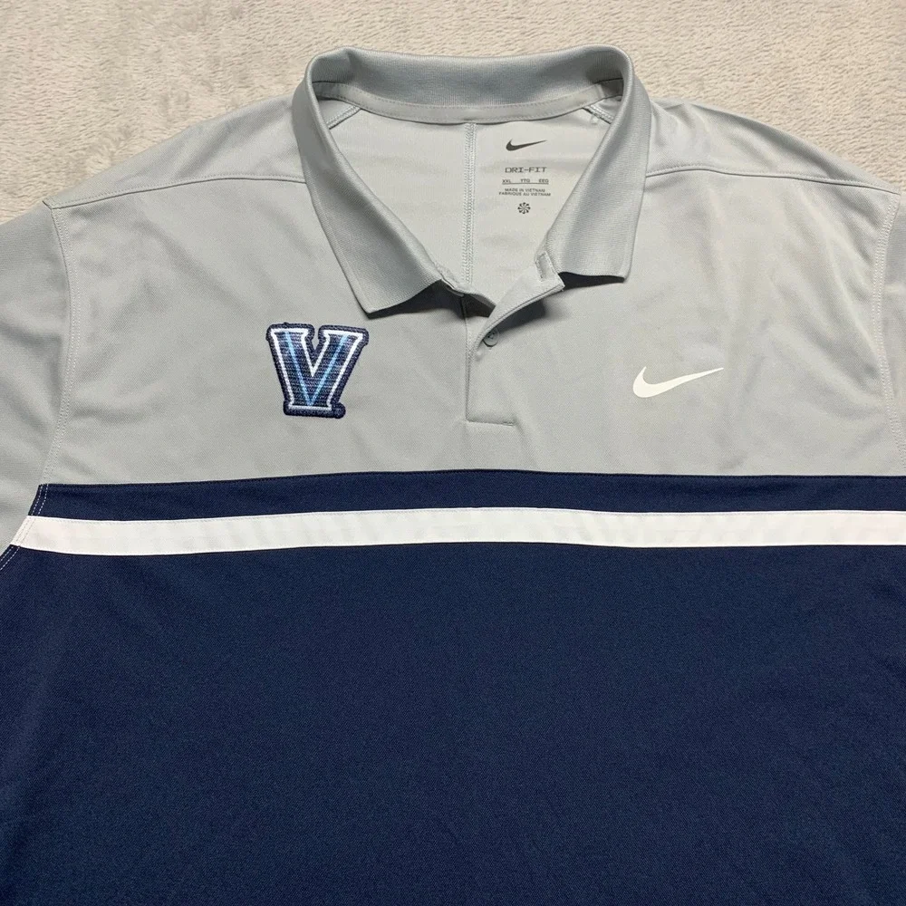 Nike‎ Dri-FIT Villanova University Wildcats Polo Shirt Mens XXL 2XL NCAA College
